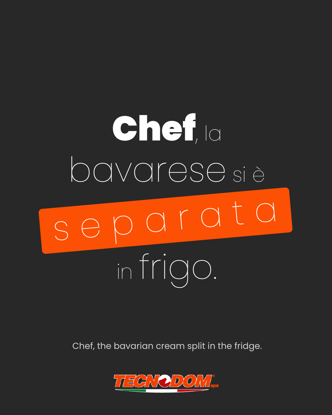 Chef, la bavarese si è separata in forno
